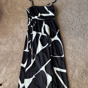 Elegant Black and White Romper